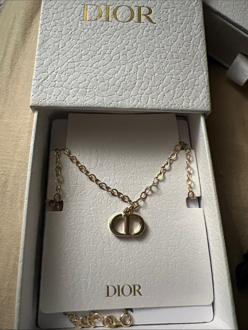 Dior Gold CD Initial Pendant Necklace - Picture 3 of 3